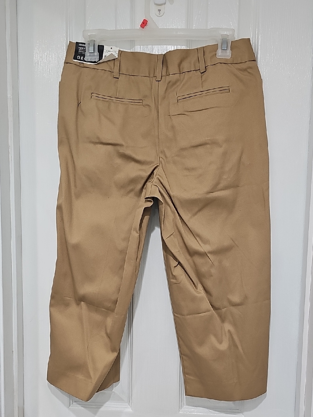 George Cropped Khaki Ankle Pants